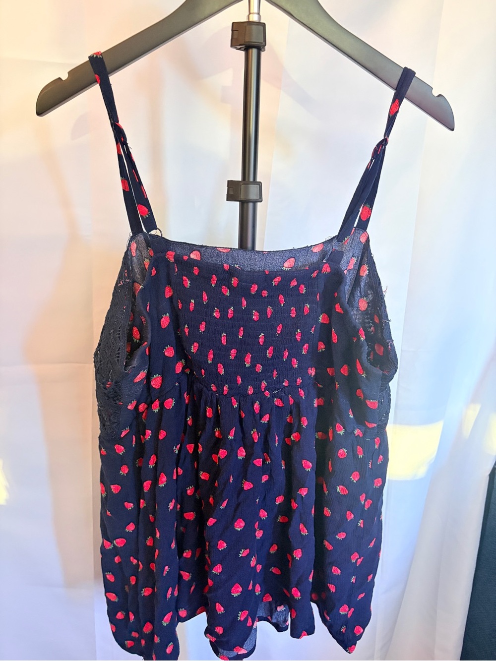 Torrid Babydoll Navy Strawberry Tank - Torrid size 1 - Picture 6 of 6